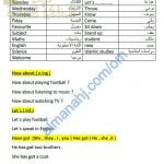 ورقة عمل في المفردات والقواعد للوحدة الأولى (لغة انجليزية) الخامس