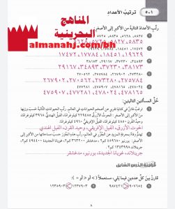 حل تمارين ترتيب الأعداد