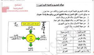 مذكرة الاجتماعيات (المواد الاجتماعية) الرابع