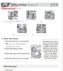 نشاط اللغة الانجليزية 4 (لغة انجليزية) الثالث