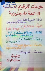 علامات الترقيم في اللغة الانكليزية, (لغة انجليزية) السابع