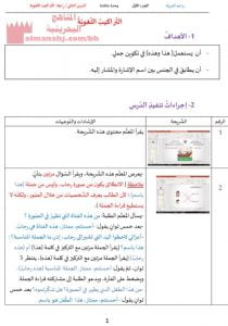 إرشادات تنفيذ درس حرف الباء التركيب اللغوية