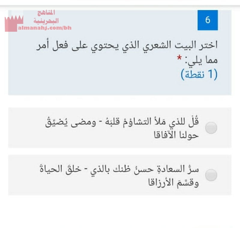 الاختبار الالكتروني في اللغة العربية