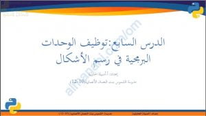 ملخص شرح درس توظيف الوحدات البرمجية في رسم الأشكال (حاسوب) العاشر