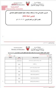 الدروس المقررة في مادة مجالات عملية (الخزف) للتعليم الإعدادي (أساسي الحلقة الثالثة)