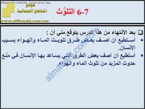 ملخص شرح درس التلوث مع حل الأنشطة (علوم) السابع