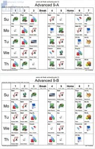 جدول الحصص المدرسي لمدرسة أم العرب, (المدارس) الحلقة الثالة