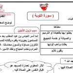 ملخص ونشاط سورة التوبة (تربية اسلامية) الخامس