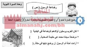 شرح درس رضاعة الرسول