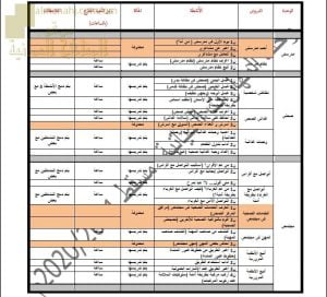 الخطة السنوية للعام الجديد (مهارات حياتية) الأول