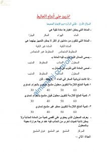 مذكرة أنشطة وتدريبات وتمارين اختبارية في درس المخاليط (كيمياء) التاسع