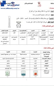 مراجعة مهمة للفصل الثاني, (علوم) الرابع