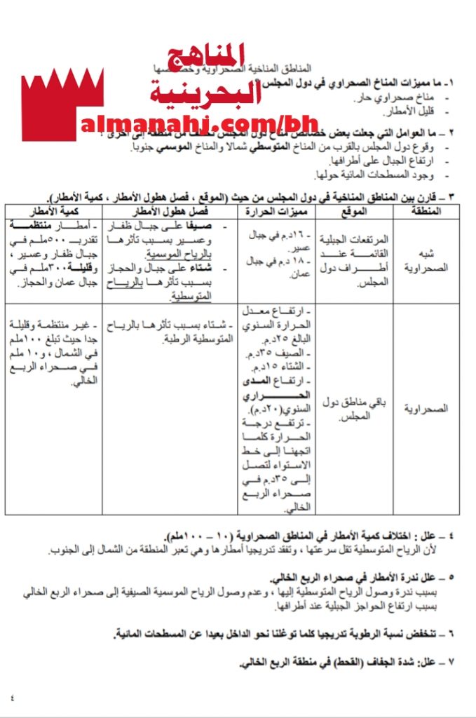 ملخصات لدروس ما قبل المنتصف (المواد الاجتماعية) السابع