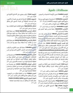 المصطلحات العلمية الواردة ضمن المنهج والهامة للامتحانات (أحياء) العاشر