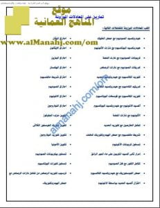 مذكرة مراجعة وتمارين امتحانية في الصيغ الكيميائية والمعادلات الموزونة وكتابة المعادلات الأيونية الموزونة والمعادلات الأيونية الصافية (كيمياء) الحادي عشر