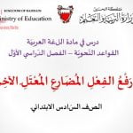 رفع الفعل المضارع المعتل الآخر