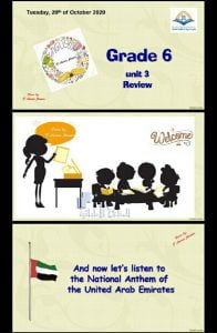 مراجعة الوحدة الثالثة UNIT 3 REVIEW, (لغة انجليزية) السادس