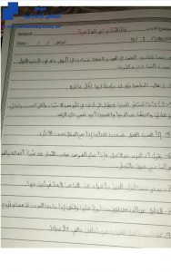 تحليل قصيدة إرادة وثبات “ بخط اليد“, (لغة عربية) الثامن