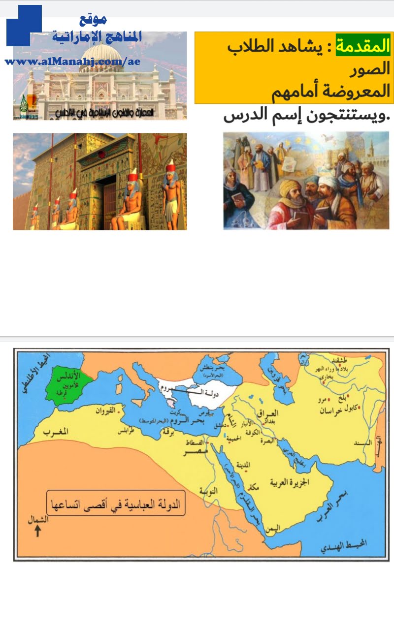 درس الحضارة الاسلامية, (اجتماعيات) الثامن