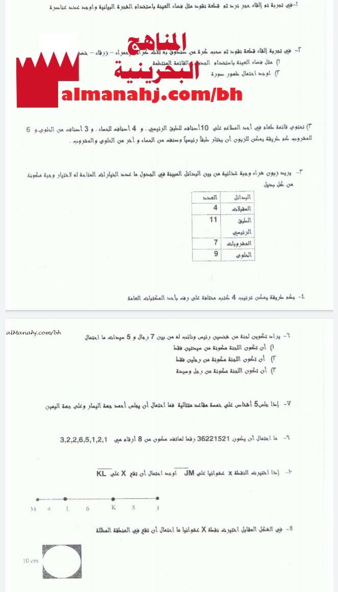 مذكرة تمارين ريض 261 لامتحان المنتصف (رياضيات) الثاني الثانوي