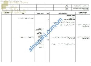 تحضير الكتروني ومخطط تنظيم دروس الوحدة الرابعة (رياضيات) العاشر