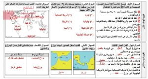 حل درس اليابسة