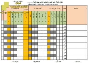 استمارة متابعة أداء تلميذ تلميذة (تربية اسلامية) الثالث