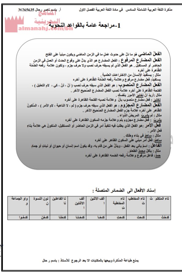 مذكرة شاملة مع شرح القصائد ونماذج امتحانات والإجابة النموذجية (لغة عربية) السادس