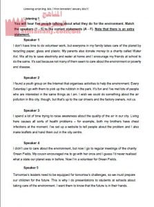 نموذج الإستماع للامتحان النهائي (لغة انجليزية) الثالث الثانوي