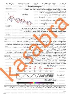 أوراق عمل الوحدة الحادية عشرة الموجات الكهرومغناطيسية, (فيزياء) الثاني عشر المتقدم
