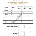 نموذج اختبار تجريبي للامتحان النهائي (CORE EXAM) (لغة انجليزية) الثاني عشر
