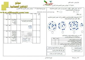 اختبار قصير نموذج 38 (منهج كامبردج) – نشاط (2-6) (علوم) الثامن