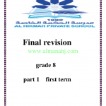 مراجعة شاملة للفصل الاول (لغة انجليزية) الثامن