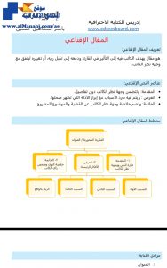 المقال الإقناعي, (لغة عربية) السادس