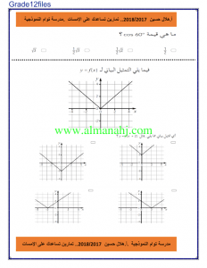 امسات تدريبات على الامسات3 (رياضيات) الثاني عشر المتقدم