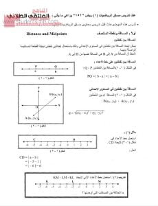 مذكرة شاملة مساق ريض 151 (رياضيات) الأول الثانوي