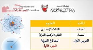 عرض بوربوينت لدرس النماذج الذرية