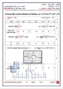 مراجعة الوحدة الحادية عشرة النهايات والاشتقاق مع الحل, (رياضيات) الثاني عشر العام