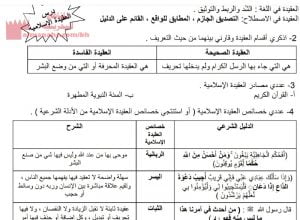 مذكرة شاملة (تربية اسلامية) الأول الثانوي