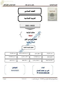 مذكرة إثرائية وأسئلة اختبارية في الوحدة الثانية (تربية اسلامية) السادس