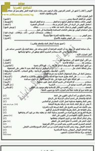 مراجعة نهائية رسم للفصل الأول ملف مكون من 6 صفحات