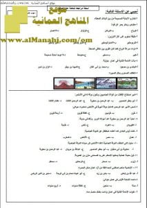 مذكرة أسئلة المراجعة النهائية على المنهج (اجتماعيات) السادس