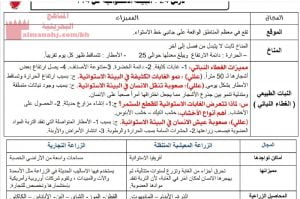 مذكرة اجتماعيات (المواد الاجتماعية) السادس