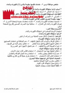 ملخص دروس (خدمات تقدمها حكومة بلادي والقيم في المجتمع) وأسئلة مراجعة (تربية للمواطنة) الخامس