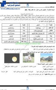 ملخص الوحدة الخامسة, (تربية اسلامية) الخامس