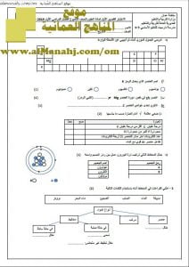 اختبار قصير نموذج 12 (منهج كامبردج) (علوم) الثامن