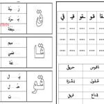 نشاط كتابة وقراءة حرف القاف (لغة عربية) الأول