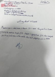 موضوع وصف بركان في مقرر إنج 101