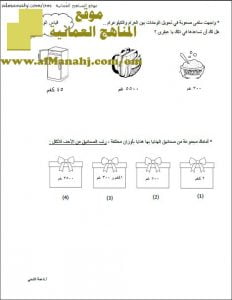 ورقة عمل على تحويل الوحدات (رياضيات) الرابع