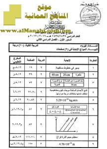 تحميل نموذج إجابة الأسئلة الرسمية للفصل الدراسي الثاني الدور الأول (فيزياء) الثاني عشر